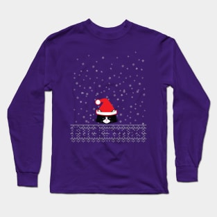 ugly xmas cat Long Sleeve T-Shirt